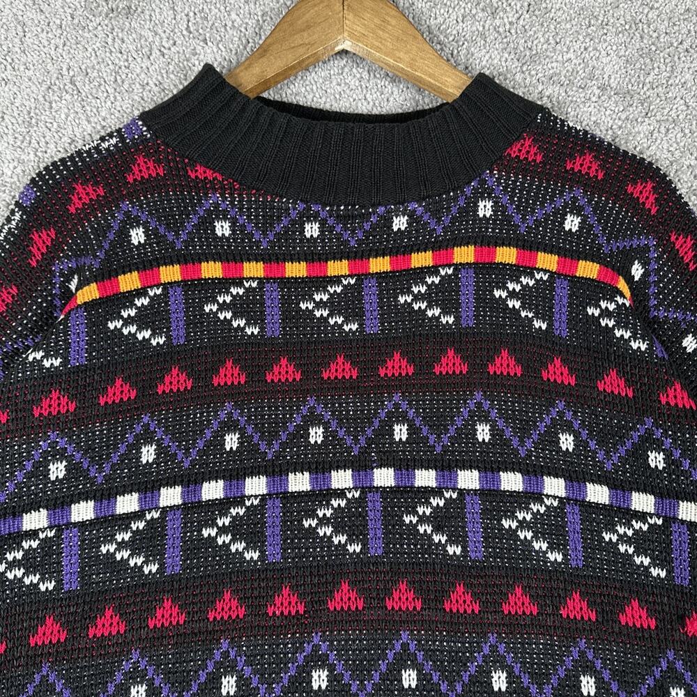 Vtg In Resource By Doris Skis Sweater Womens M Multicolor Fair Isle Halloween